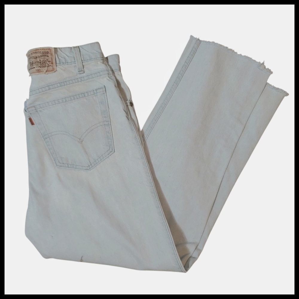Vintage Levi's 540 Light Wash Denim Jeans Orange Tab 34"x28"
